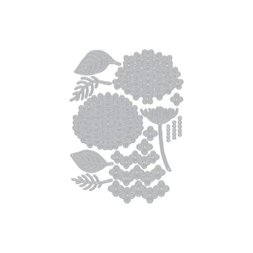 Hero Arts - Layered Hydrangea Etched Dies from the Seaside Blooms Collection