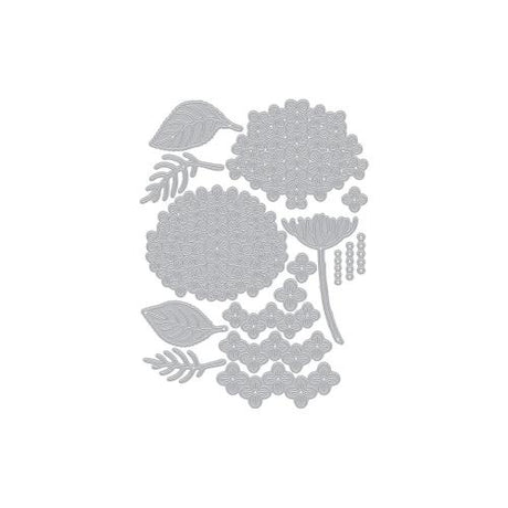 Hero Arts - Layered Hydrangea Etched Dies from the Seaside Blooms Collection