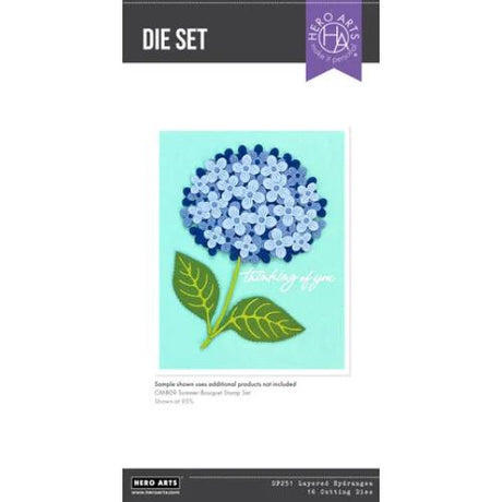 Hero Arts - Layered Hydrangea Etched Dies from the Seaside Blooms Collection