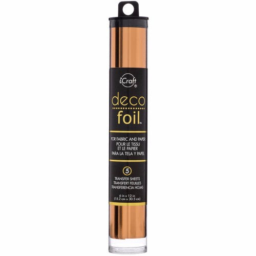 Deco Foil Transfer Sheets 6"X12" 5/Pkg Copper