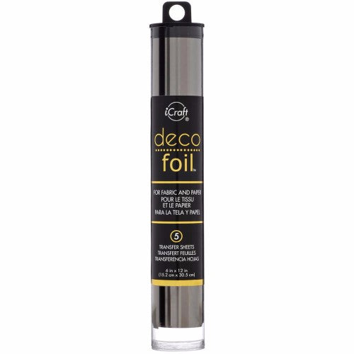 Deco Foil Transfer Sheets 6"X12" 5/Pkg Pewter