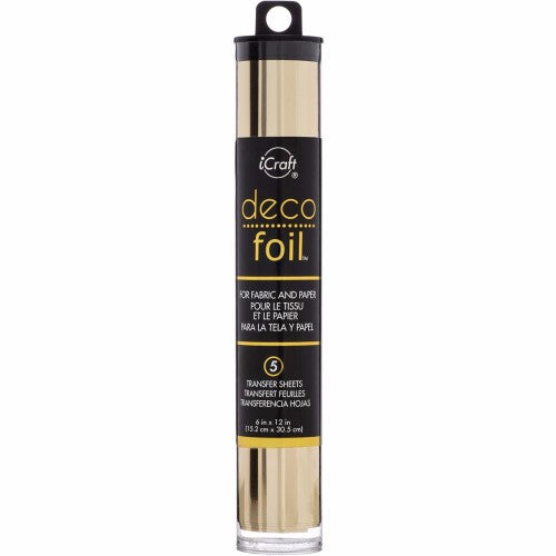 Deco Foil Transfer Sheets 6"X12" 5/Pkg Champagne