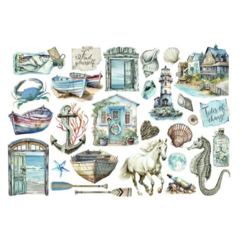 Stamperia Silent Sea Ephemera (28pcs) (DFLCT63)