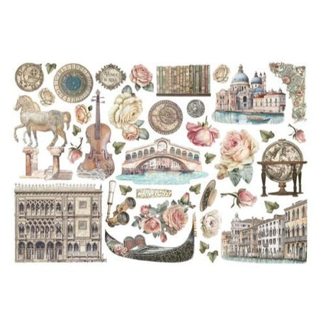 Stamperia Venice City of Art Ephemera (40pcs) (DFLCT65)