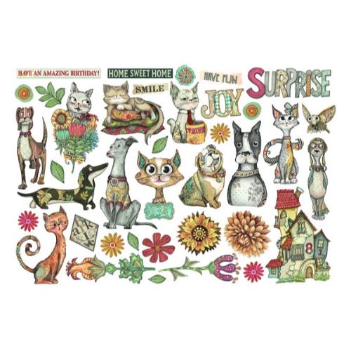 Stamperia Furry Friends Ephemera (38pcs) (DFLCT69)