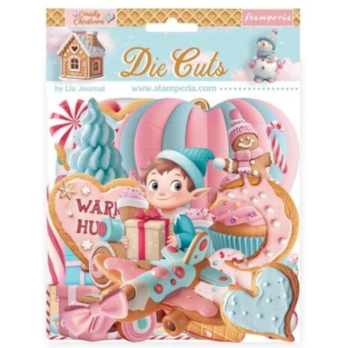 Stamperia - Candy Christmas Chipboard Die Cuts from the Candy Christmas Collection