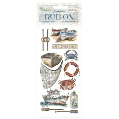 Stamperia Silent Sea Rub-On 4x8,5 Inch Boat (DFLRB155)