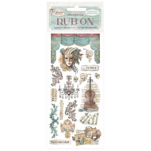 Stamperia Venice City of Art Rub-On 4x8,5 Inch Masks (DFLRB167)