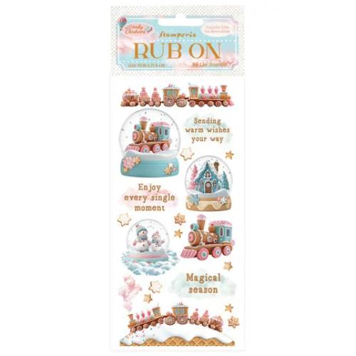 Stamperia - Candy Christmas Snowglobes Rub-ons from the Candy Christmas Collection