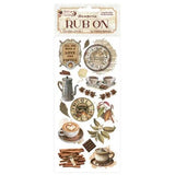 Stamperia Coffee and Chocolate Rub-On 4x8,5 Inch All You Need Is Love And Coffee (DFLRB195)