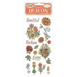 Stamperia Furry Friends Rub-On 4x8,5 Inch Flowers (DFLRB200)