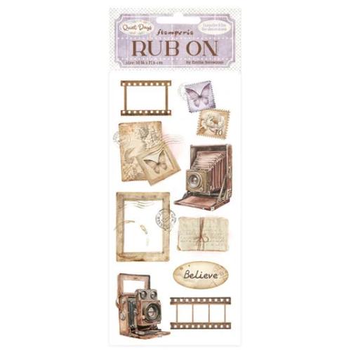 Stamperia Quiet Days Rub-On 8,33x2,36 Inch Vintage Photography (DFLRB206)