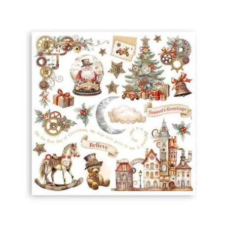 Stamperia Gear up for Christmas Rub-On 6,1x6,1 Inch Assortment (6pcs) (DFLRBX03)