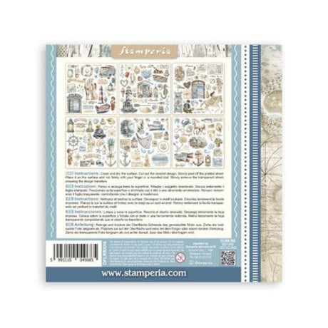 Stamperia Silent Sea Rub-On 6,1x6,1 Inch Assortment (6pcs) (DFLRBX06)