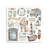 Stamperia Silent Sea Rub-On 6,1x6,1 Inch Assortment (6pcs) (DFLRBX06)