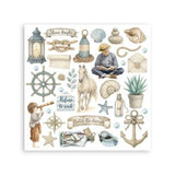 Stamperia Silent Sea Rub-On 6,1x6,1 Inch Assortment (6pcs) (DFLRBX06)