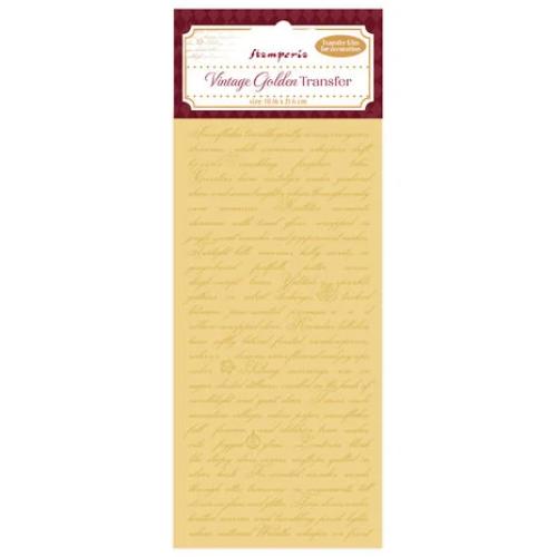 Stamperia - Vintage Golden Transfer Writing (DFLRGT01)