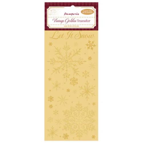 Stamperia - Vintage Golden Transfer Let it Snow (DFLRGT05)