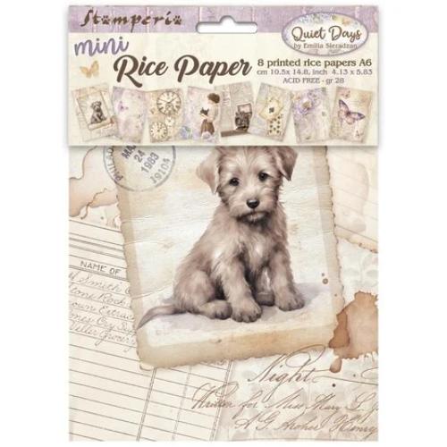 Stamperia Quiet Days A6 Mini Rice Paper (8pcs) (DFSA6X01)