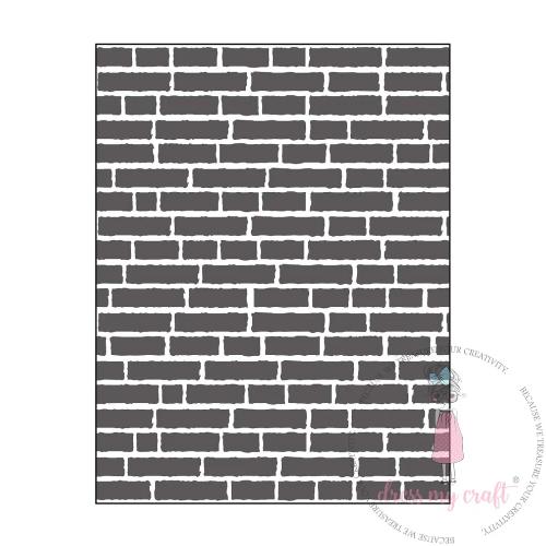 Dress My Craft - Brick Wall Embossing Folder