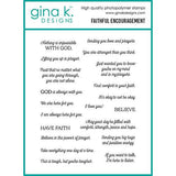 Gina K Designs - STAMPS- Faithful Encouragement