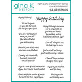 Gina K Designs STAMPS- Old Age Birthday