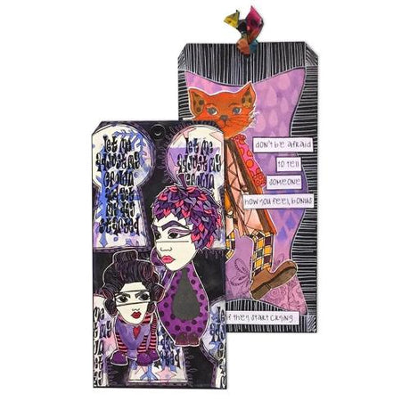 Dyan Reaveley's Dylusions Journal Tags 10/Pkg Black #10