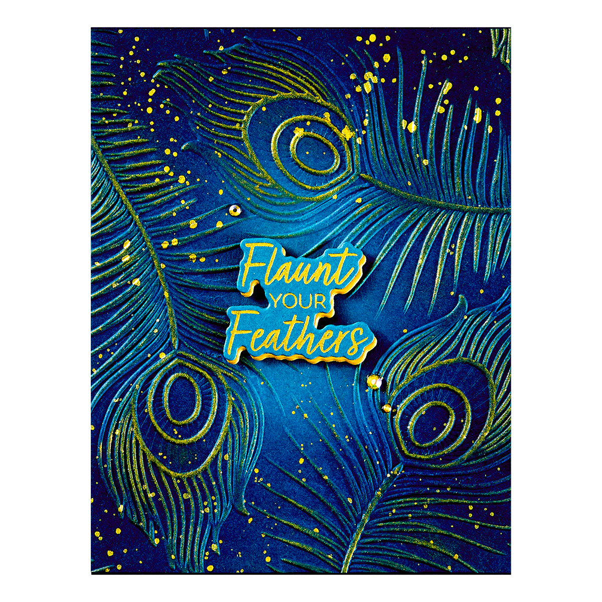 Spellbinders - Feather Flourish 3D Embossing Folder