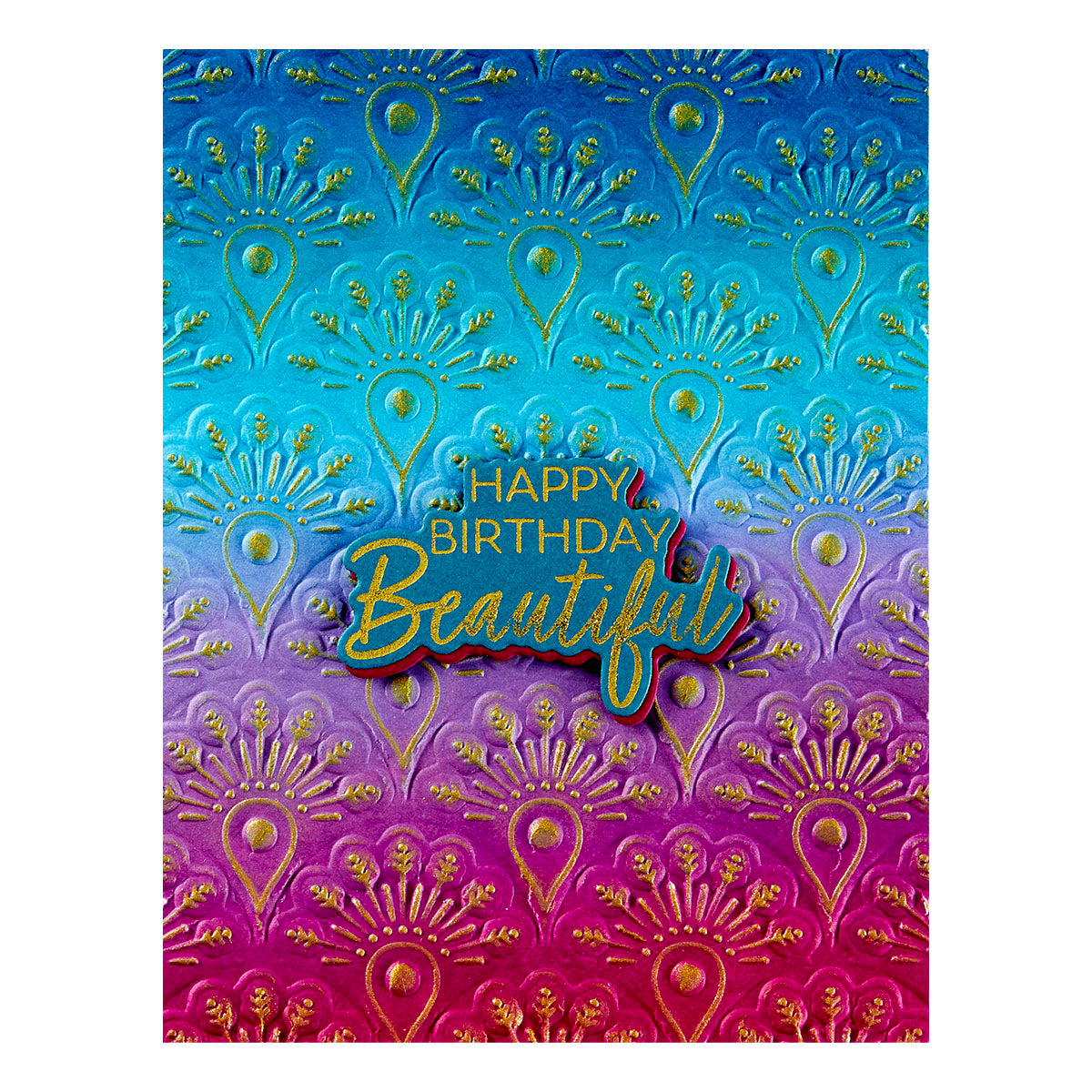 Spellbinders - Peacock Motif 3D Embossing Folder