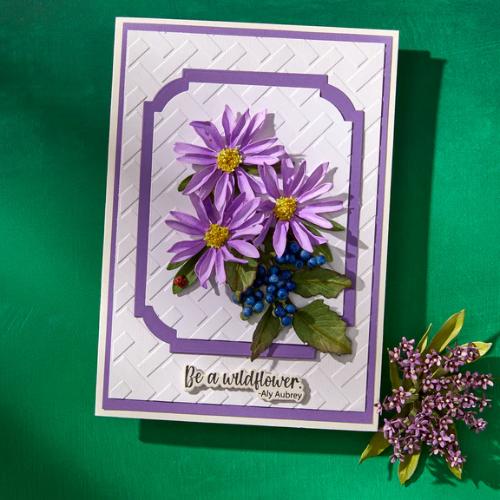 Spellbinders - Wildly Beautiful 3D Embossing Folder from the Through the Meadow Collection by Susan Tierney-Cockburn