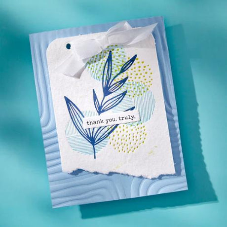 Spellbinders - Lined Corners 3D Embossing Folder from the Modern Botanicals Collection by Dina Wakley
