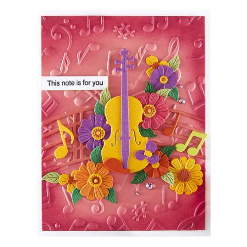 Spellbinders - Musical Notes 3D Embossing Folder from the Bibi's Musical Notes Collection by Bibi Cameron