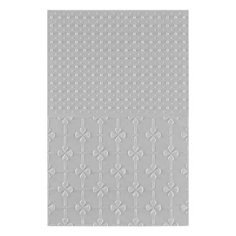 Spellbinders - Polka Dot & Posy Duo 3D Embossing Folder from the Tabbed Classics Collection by Wendy Vecchi