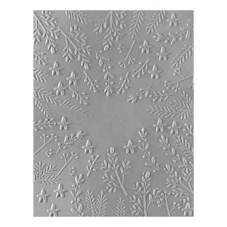 Spellbinders - Stars and Fronds Frame 3D Embossing Folder from the Starry Holiday Collection by Dina Wakley