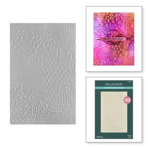 Spellbinders - Distress Mix 3D Embossing Folder from the Beautifully Imperfect Collection