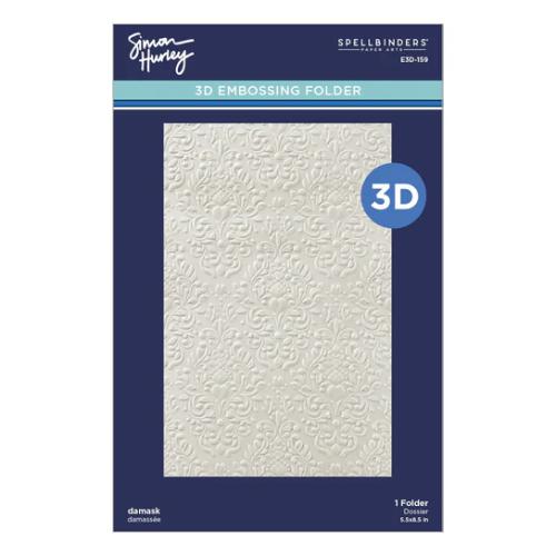 Spellbinders - Damask 3D Embossing Folder from the Spooktacular Collection by Simon Hurley