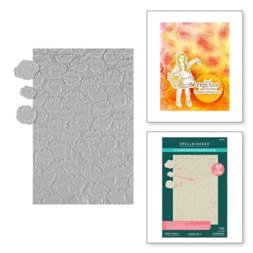 Spellbinders - Field of Poppies 3D Emboss & Cut Folder from the Wonder of Oz Collection by Graphic 45