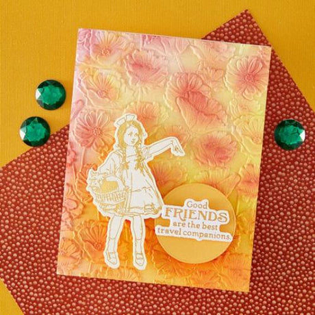 Spellbinders - Field of Poppies 3D Emboss & Cut Folder from the Wonder of Oz Collection by Graphic 45