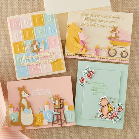 Spellbinders - Classic Pooh Baby Blocks 3D Embossing Folder with Simple Stories