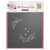 Nellie Snellen 3D Embossing Folder Flower Heart (EF3D104)