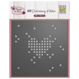 Nellie Snellen 3D Embossing Folder Pixel Heart (EF3D109)