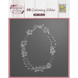 Nellie Snellen 3D Embossing Folder Eggshaped Flower Wreath (EF3D110)