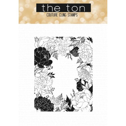 The Ton Stamps - Floral Border Cling Background