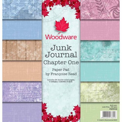 Woodware Francoise Read Junk Journal Chapter One 8in x 8in Paper Pad