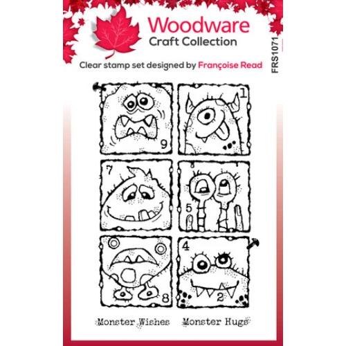 Woodware Clear Singles Monster Gallery 4 in x 6 in Stamp Set