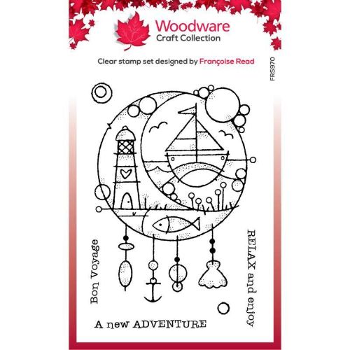 Woodware Clear Singles Seaside Dreamcatcher 4 in x 6 in Stamp