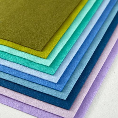 Spellbinders - Merino Wool Felt Sheets - Cool Collection