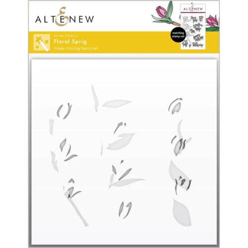 Altenew - Floral Sprig Simple Coloring Stencil Set (2 in 1)