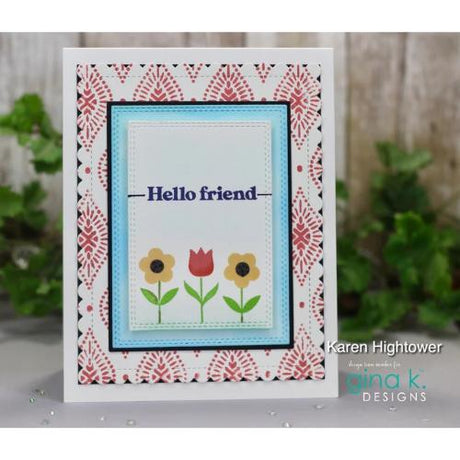 Gina K Designs - STAMPS- Double Background 1/ Grip Mat