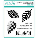 Gina K designs - STAMPS- Funky Leaves